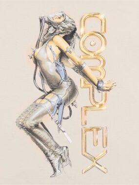 Graphic Tee with Futuristic Femme Illustration SORAYAMA T